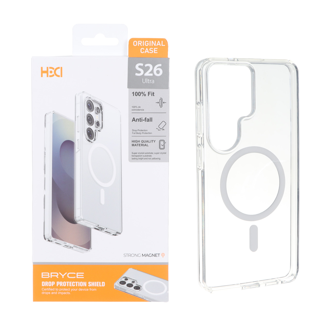 4615868 قاب اورجینال HDD شفاف کریستالی Msgsafe سری اطلس Samsung Galaxy S26 Ultra - سفید (پک دار) - تصویر 1