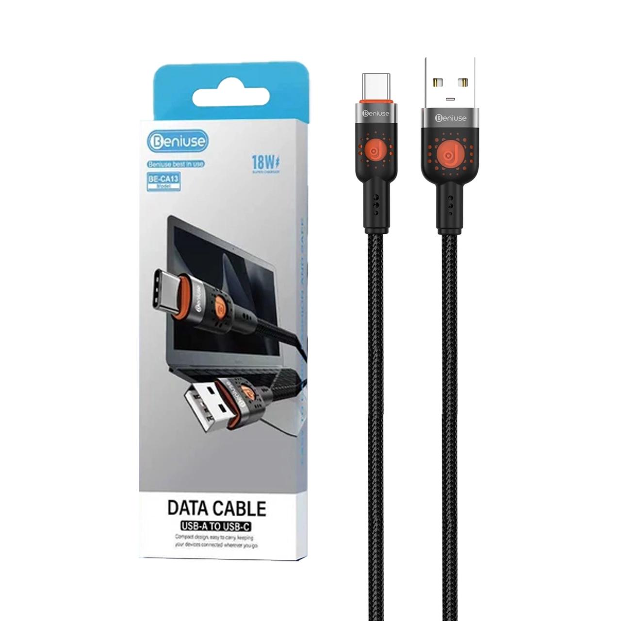 4623476 کابل شارژ فست Beniuse Type-C مدل BE-CA13 18W - مشکی - تصویر 1