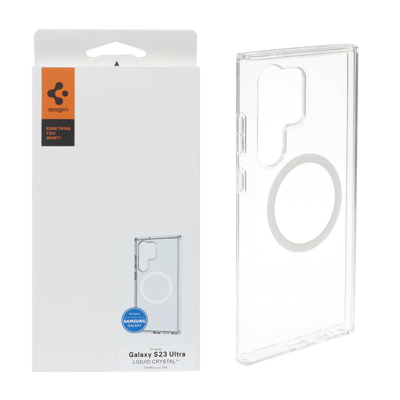 قاب Spigen اورجینال دورژله ای شفاف MagSafe مدل S23 Ultra (پک دار) - اسپه کالا قاب Spigen اورجینال دورژله ای شفاف MagSafe مدل S23 Ultra (پک دار) - تصویر 1
