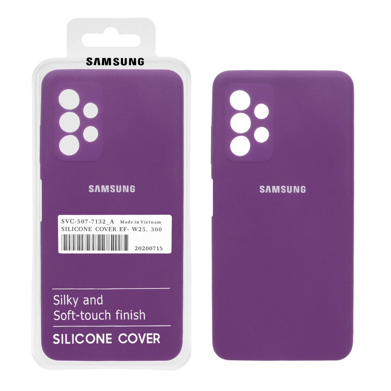 قاب سیلیکونی پاک کنی اورجینال درجه یک Samsung A23 - ارغوانی (پک دار) - اسپه کالا قاب سیلیکونی پاک کنی اورجینال درجه یک Samsung A23 - ارغوانی (پک دار) - تصویر 1
