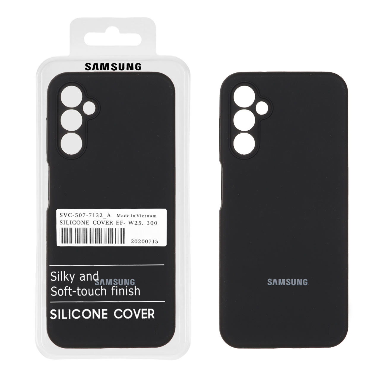 876718 قاب سیلیکونی پاک کنی اورجینال درجه یک Samsung Galaxy A14 - مشکی (پک دار) - تصویر 1