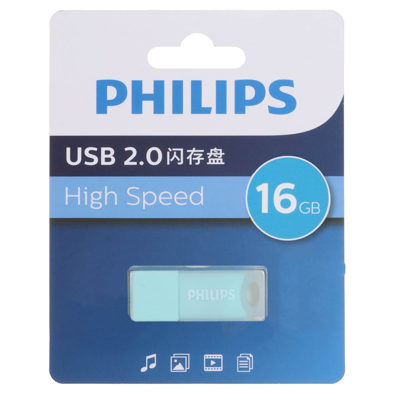 1389178 Philips FM10UA016A/93-B USB 2.0 Flash Memory - 16GB - سبز (گارانتی IPM) - تصویر 1