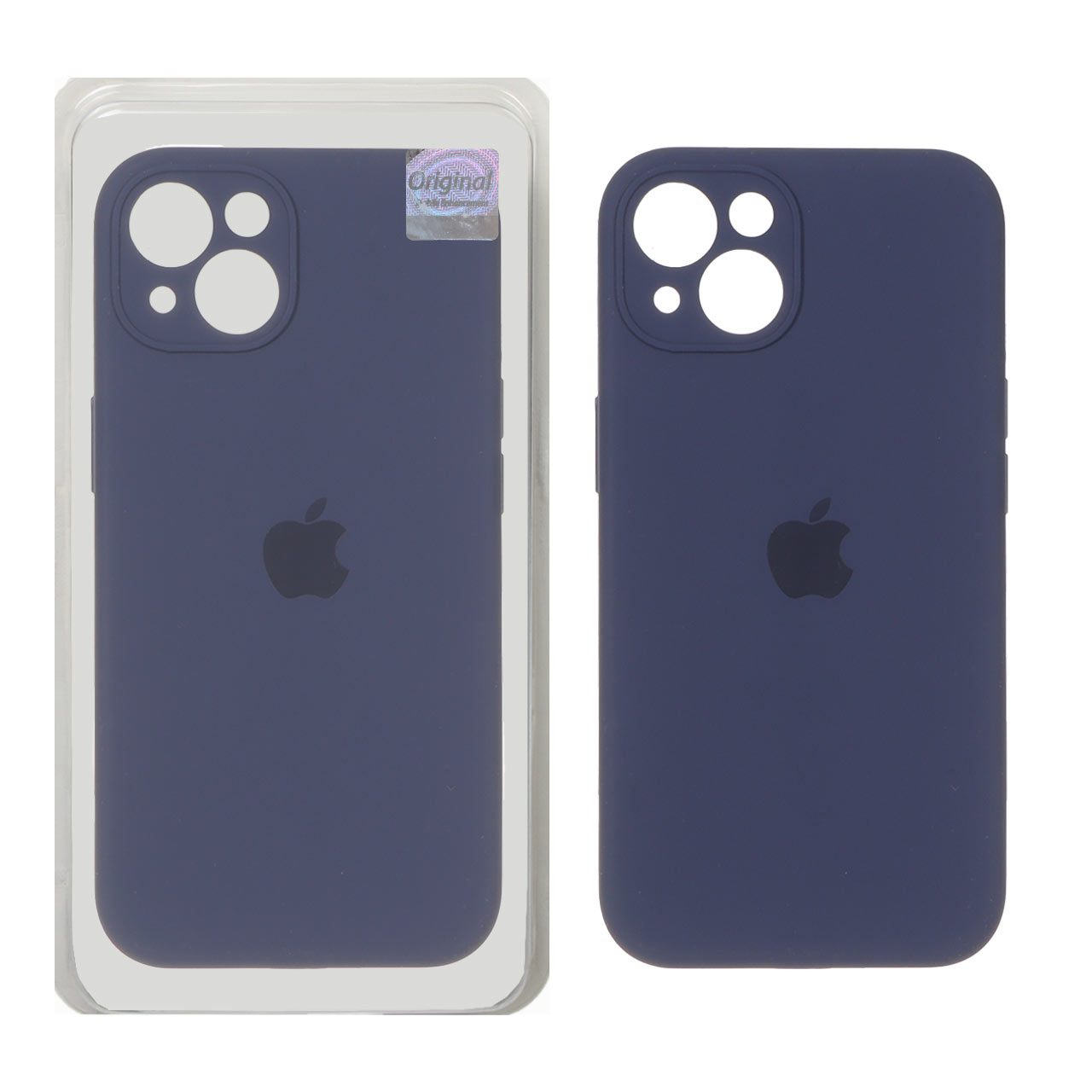 1393678 قاب سیلیکونی پاک کنی اورجینال Master Quality مدل Apple iPhone 13 / iPhone 14 - سرمه ای (پک دار) - تصویر 1
