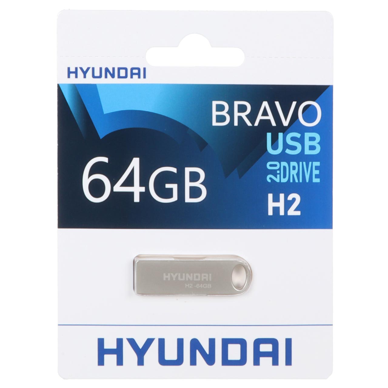 1405364 Hyundai Bravo H2 USB 2.0 Flash Memory - 64GB (گارانتی IPM) - تصویر 1