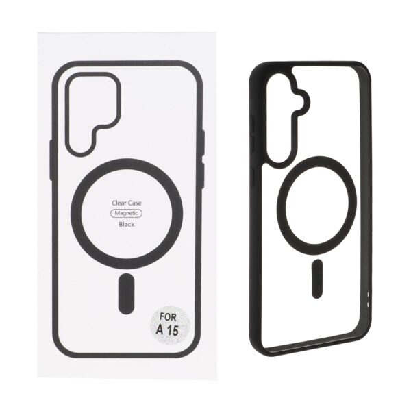 قاب شفاف Samsung Galaxy A35 / A55 با قابلیت شارژ MagSafe - مشکی (پک دار)