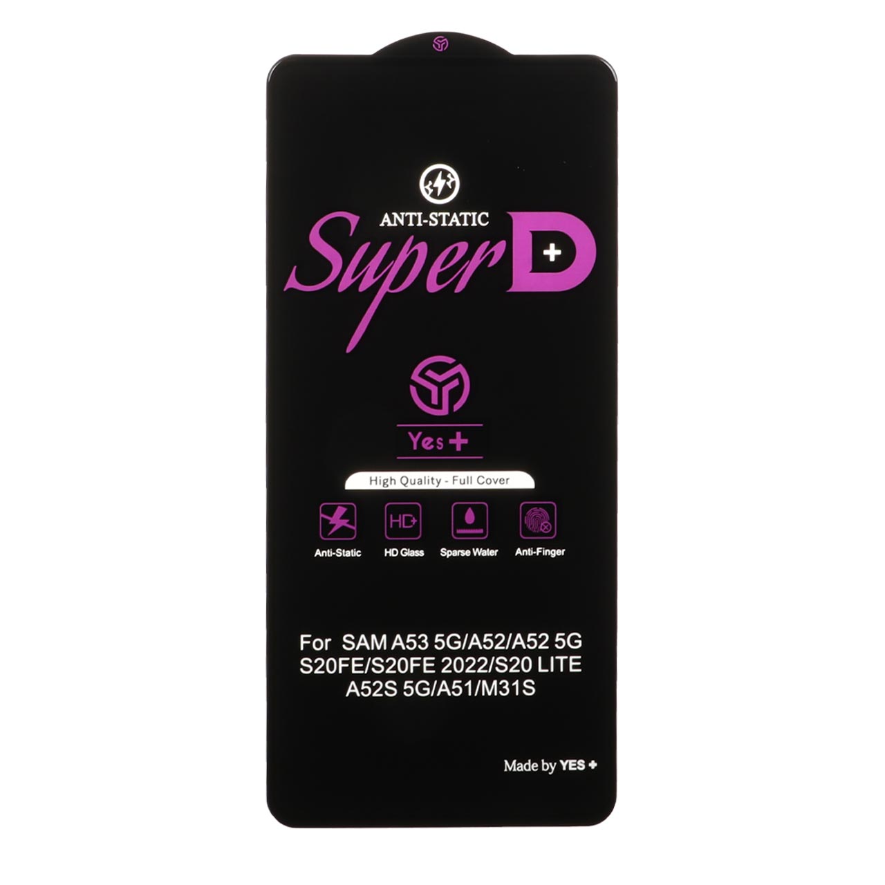 1513168 محافظ صفحه نمایش شیشه ای Super D Anti Static Yes Plus مدل Samsung Galaxy A51 / A52 / A53 / M31s / S20 fe - تصویر 1