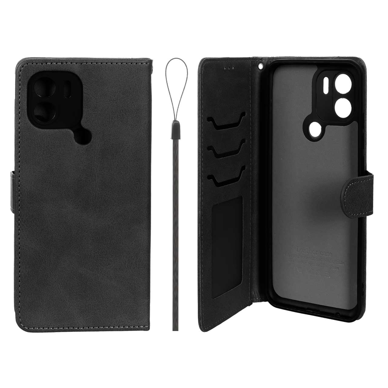 1584954 کیف موبایل مگنتی درجه یک داخل خز MNC Plus مدل Xiaomi Redmi A1 Plus / Redmi A2 Plus - مشکی - تصویر 1