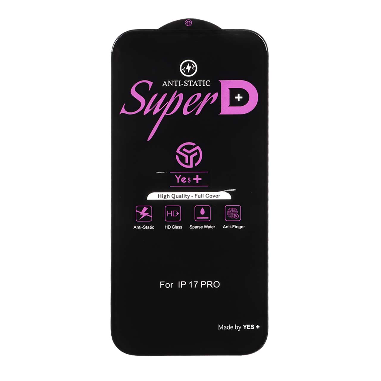1622124 محافظ صفحه نمایش شیشه ای Super D Anti Static Yes Plus مدل Apple iPhone 17 Pro / iPhone 18 Pro - تصویر 1