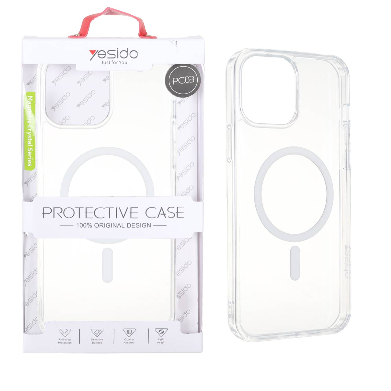1688220 قاب اورجینال Yesido PC03 شفاف MagSafe مدل Apple iPhone 13 Pro Max (پک دار) - تصویر 1