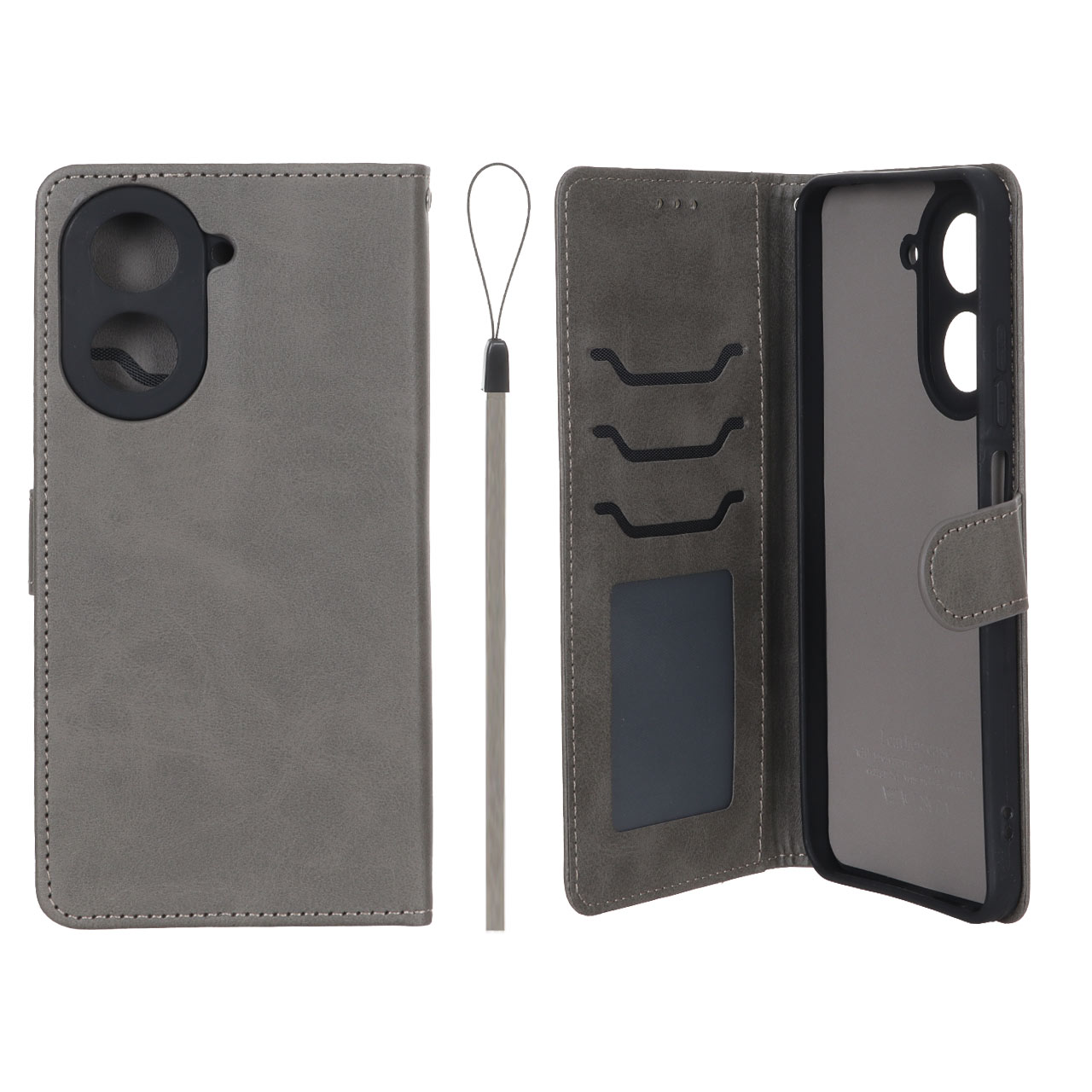 4580616 کیف موبایل مگنتی درجه یک داخل خز MNC Plus مدل Xiaomi Redmi A5 / Poco C71 - خاکستری - تصویر 1