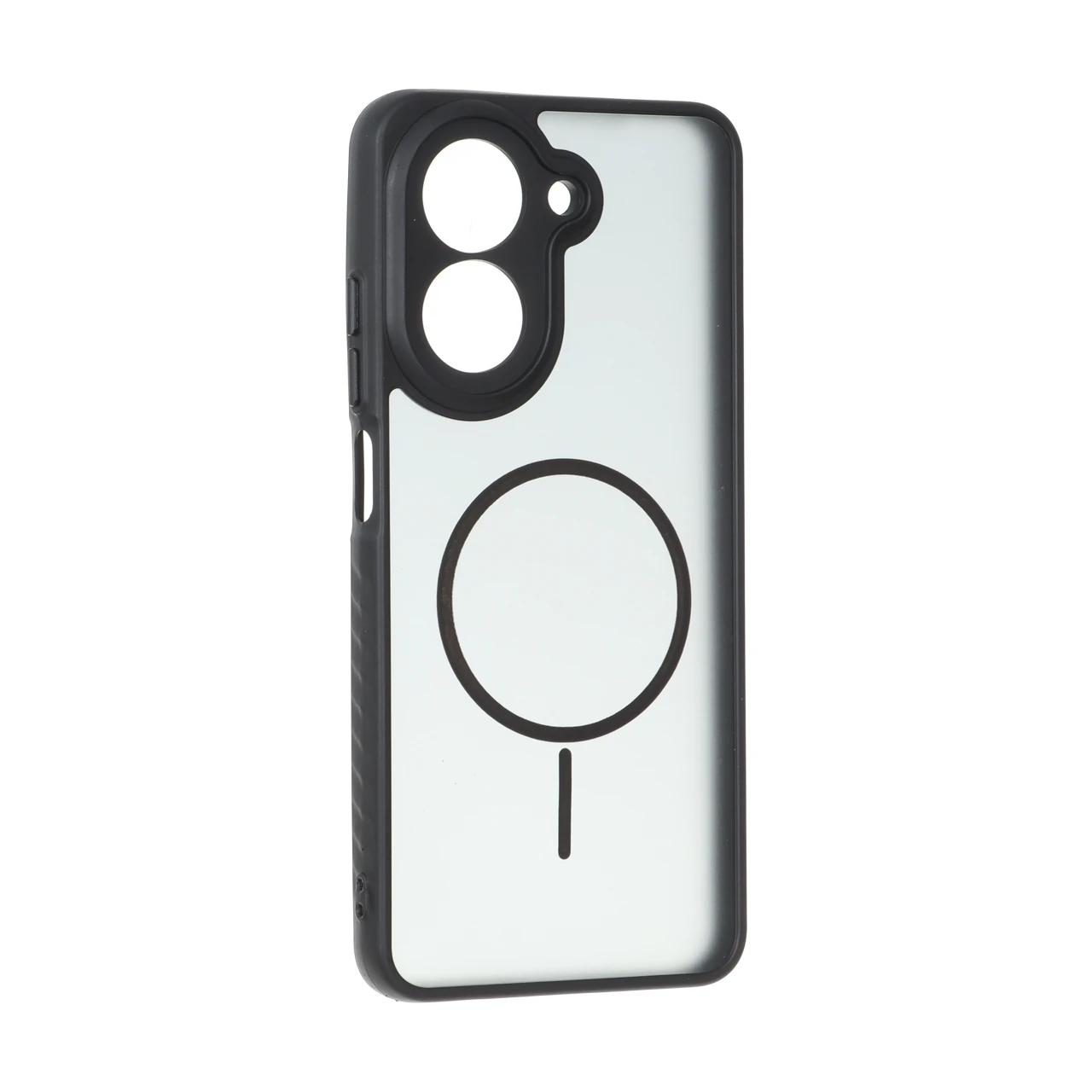 4583598 قاب مات طرح مگ سیف دور هاشور محافظ لنزدار Xiaomi Redmi A5 / Poco C71 - مشکی - تصویر 1