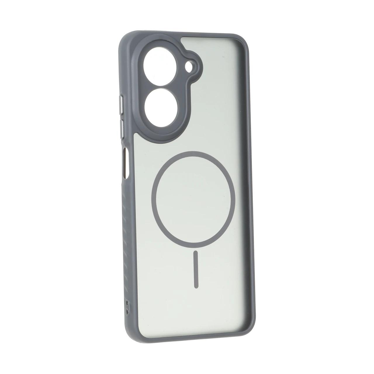 4583602 قاب مات طرح مگ سیف دور هاشور محافظ لنزدار Xiaomi Redmi A5 / Poco C71 - خاکستری - تصویر 1