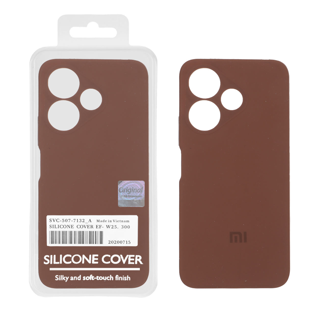 4589168 قاب سیلیکونی پاک کنی اورجینال Master Quality مدل Xiaomi Redmi 13X / Redmi 13 4G / Poco M6 4G - قهوه ای (پک دار) - تصویر 1