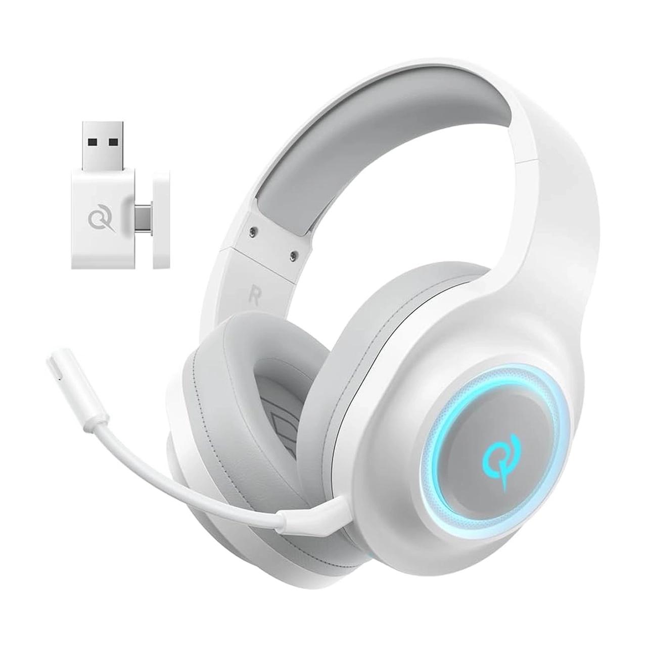 4605784 هدفون بی سیم گیمینگ مدل QCY V200 - سفید (گارانتی یکساله تعویض شرکتی) - تصویر 1