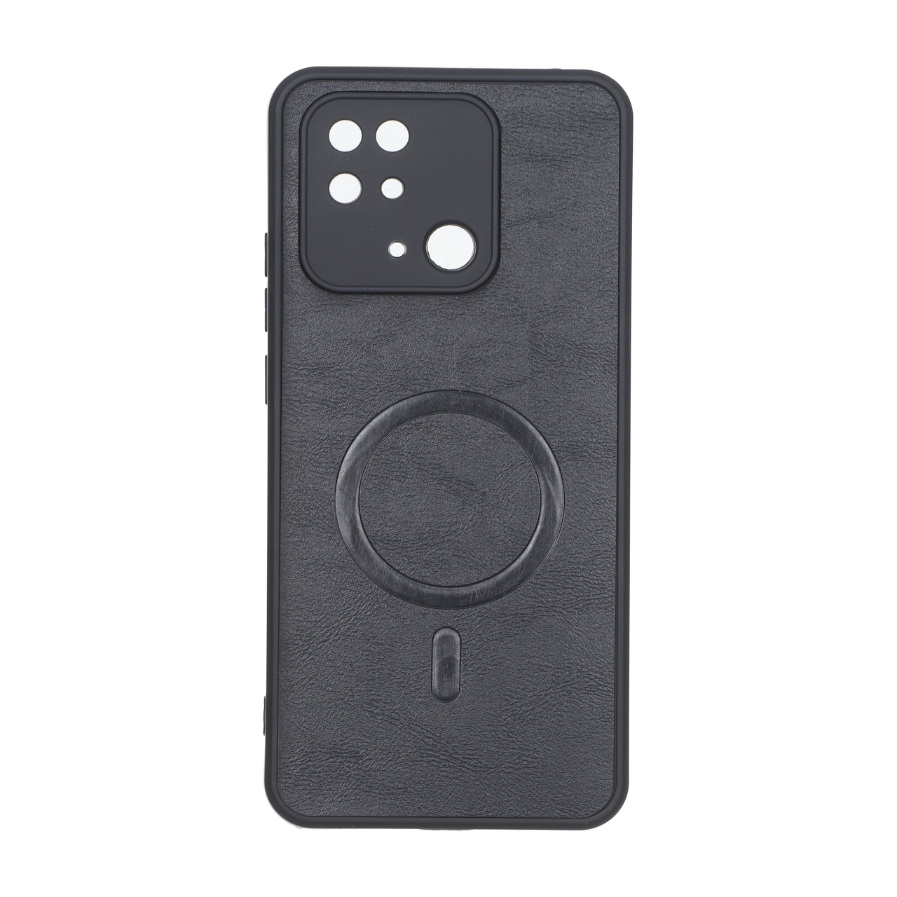 4609226 قاب چرمی طرح مگ سیف محافظ لنزدار Xiaomi Redmi 10C / Redmi 10 Power / Poco C40 - مشکی - تصویر 1