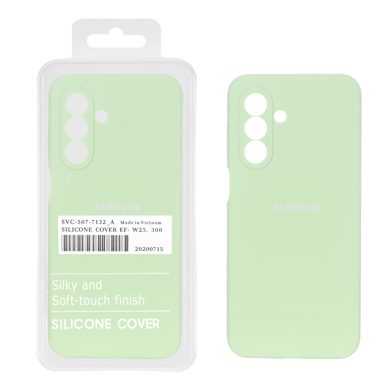 4611988 قاب سیلیکونی پاک کنی اورجینال درجه یک Samsung Galaxy A17 / A26 - سبز مغز پسته ای (پک دار) - تصویر 1