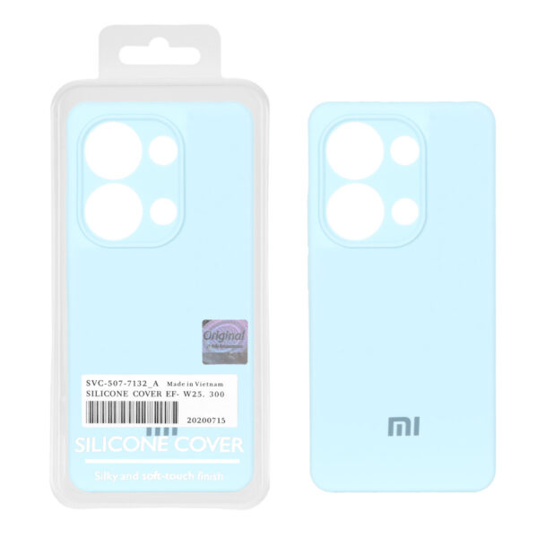 قاب سیلیکونی پاک کنی اورجینال Master Quality مدل Xiaomi Redmi Note 14S / Note 13 Pro 4G / Poco M6 Pro 4G - آبی آسمانی (پک دار)