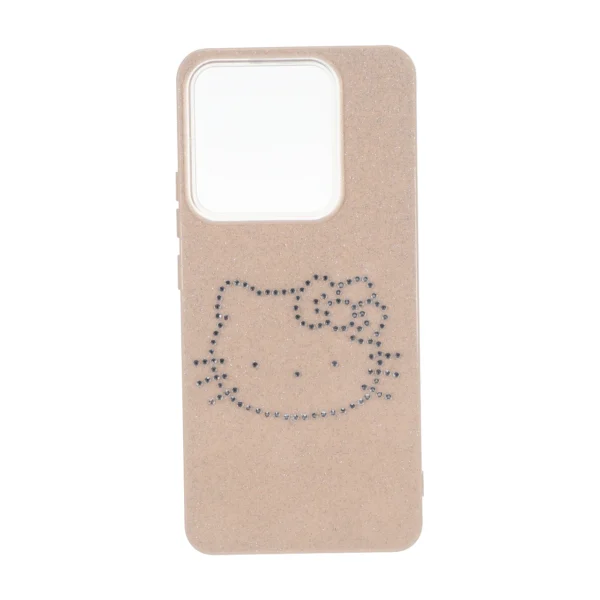 قاب اکلیلی Kitty نگین دار Xiaomi Redmi Note 14 4G - نسکافه ای