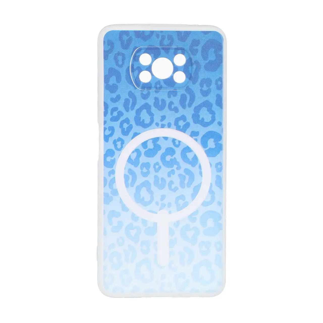 4630340 قاب ژله ای پلنگی طرح مگ سیف دور مات محافظ لنزدار Xiaomi Poco X3 / Poco X3 Pro / Poco X3 NFC - آبی کاربنی - تصویر 1