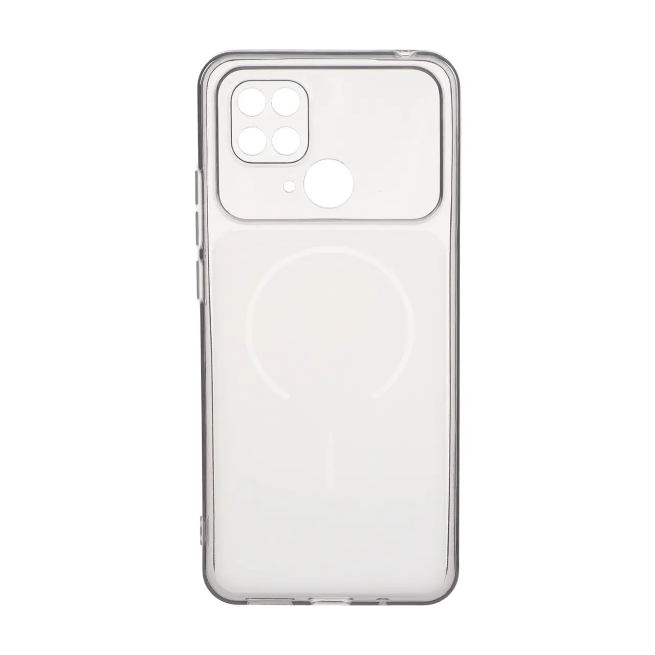 4635226 قاب ژله ای شفاف مستطیلی طرح مگ سیف محافظ لنزدار Xiaomi Redmi 10C / Redmi 10 Power / Poco C40 - مشکی - تصویر 1