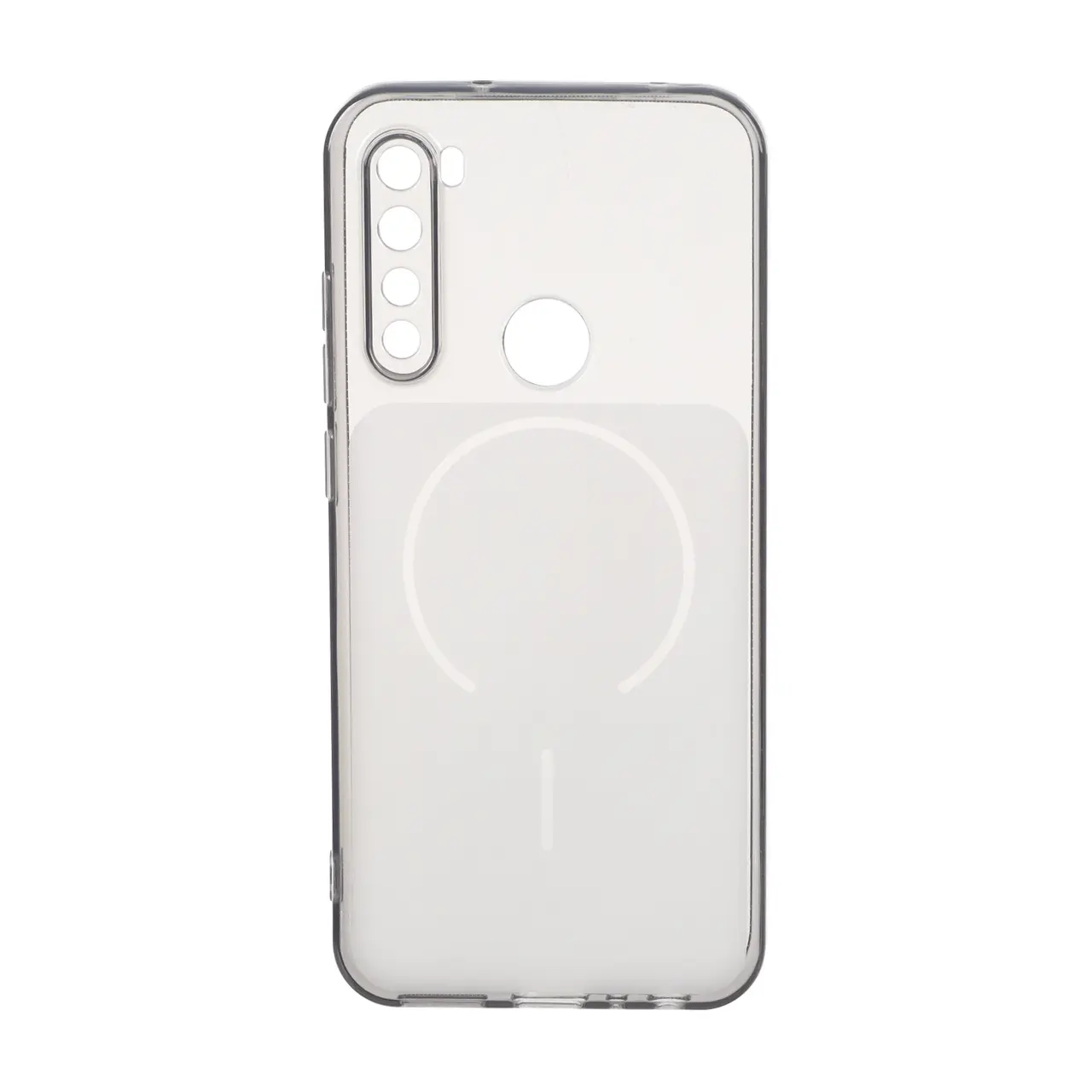 4635242 قاب ژله ای شفاف مستطیلی طرح مگ سیف محافظ لنزدار Xiaomi Redmi Note 8 - مشکی - تصویر 1