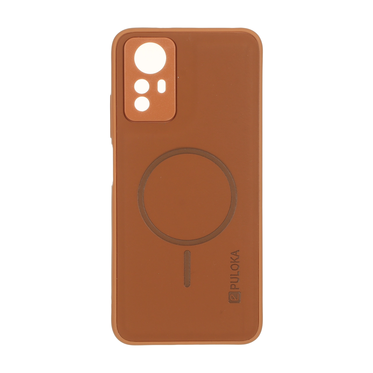 4639868 قاب Puloka جیر طرح مگ سیف Slim محافظ لنزدار Xiaomi Redmi Note 12S - قهوه ای روشن - تصویر 1
