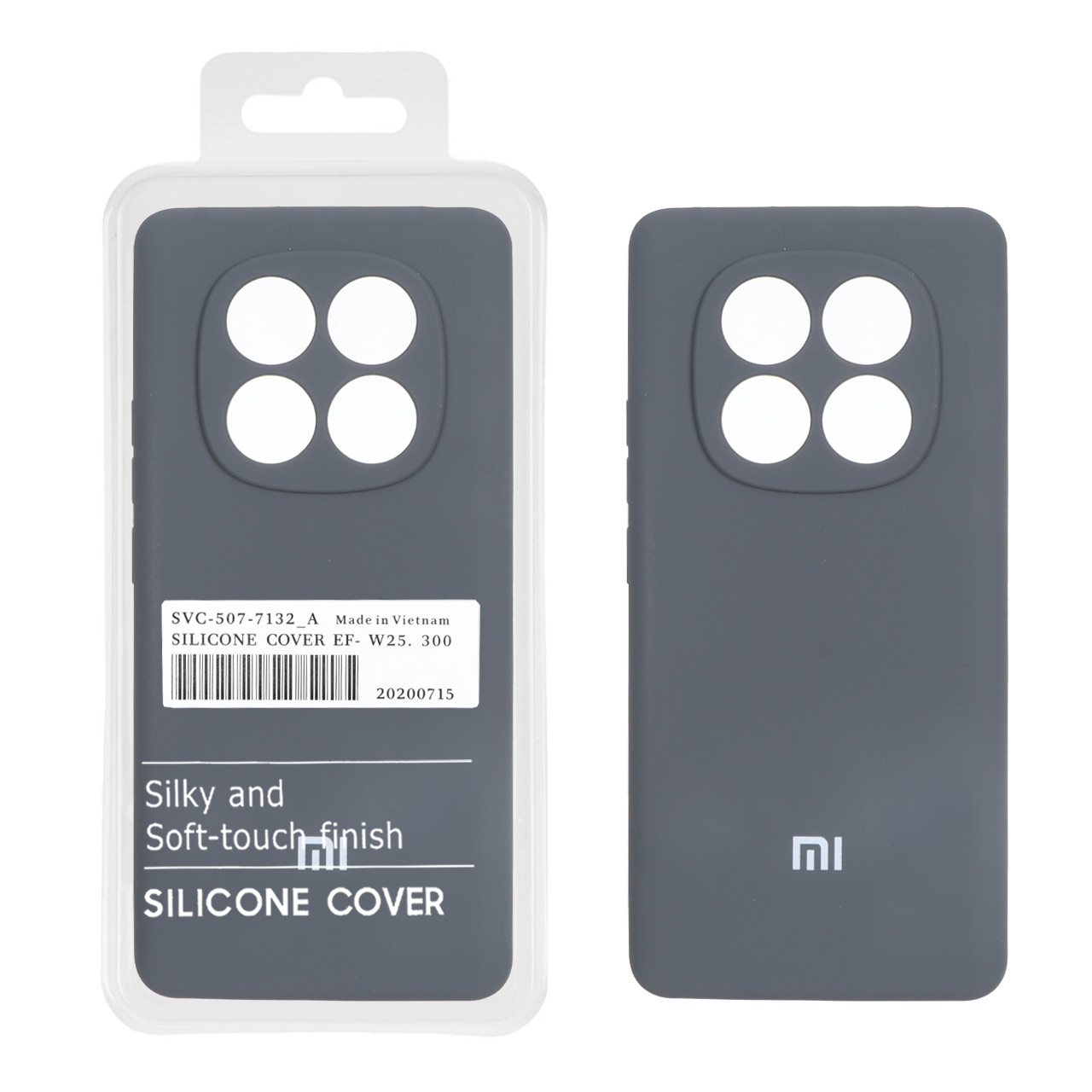 4640398 قاب سیلیکونی پاک کنی اورجینال درجه یک Xiaomi Redmi Note 14 Pro 4G - خاکستری (پک دار) - تصویر 1