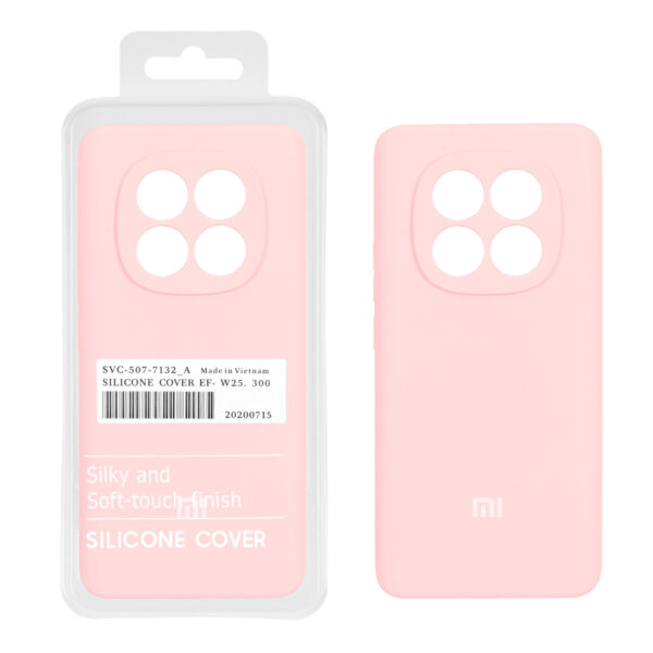 قاب سیلیکونی پاک کنی اورجینال درجه یک Xiaomi Redmi Note 15 / Poco M8 5G - گلبهی (پک دار)