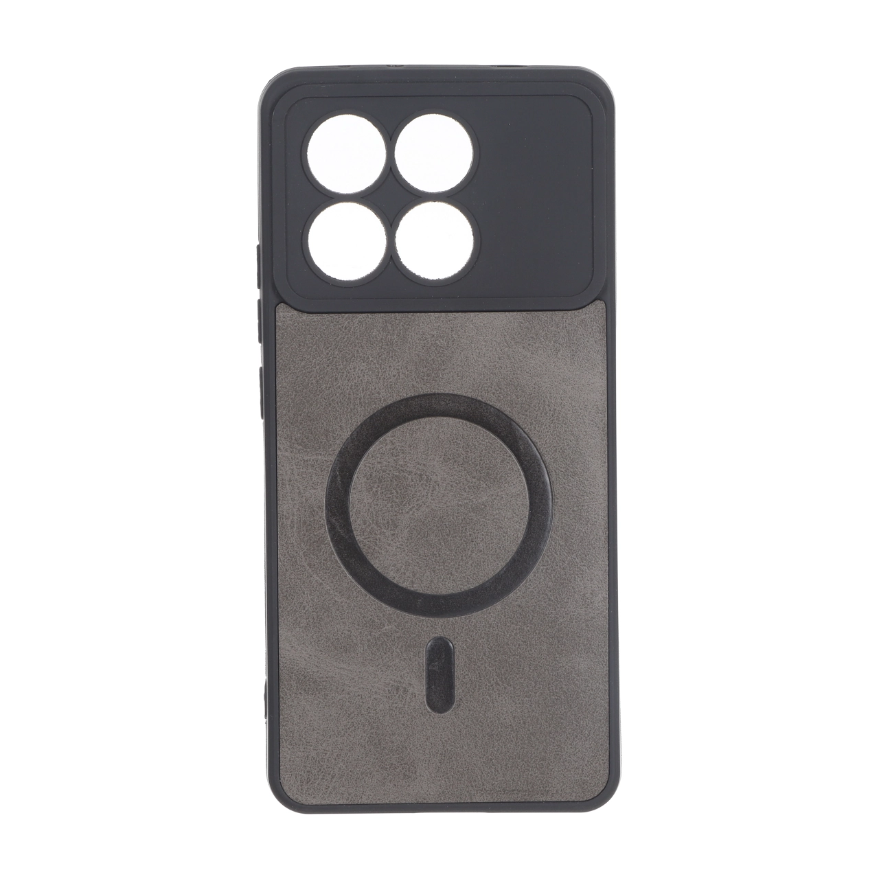4642116 قاب چرمی طرح مگ سیف محافظ لنزدار Xiaomi Poco X6 Pro 5G / Redmi K70E - دودی - تصویر 1