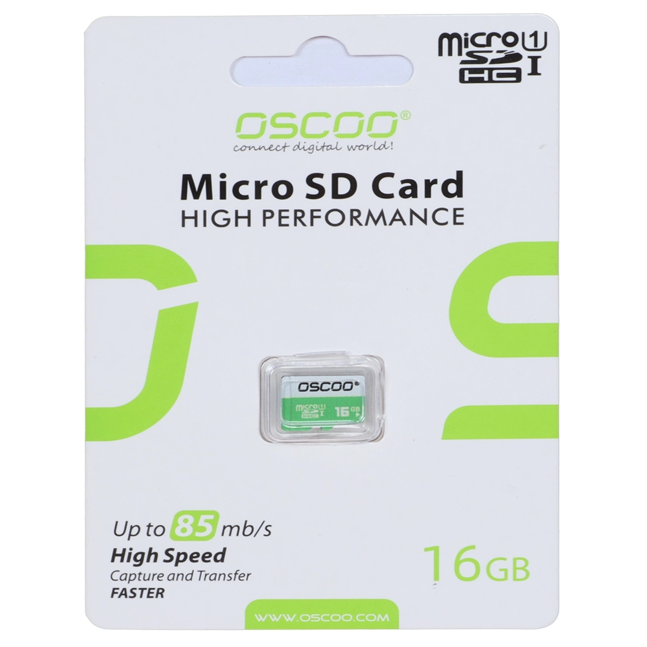 4647072 کارت حافظه OSCOO MiscroSDHC با سرعت 85Mb/s U1 و ظرفیت 16 گیگابایت (گارانتی سورین) - تصویر 1